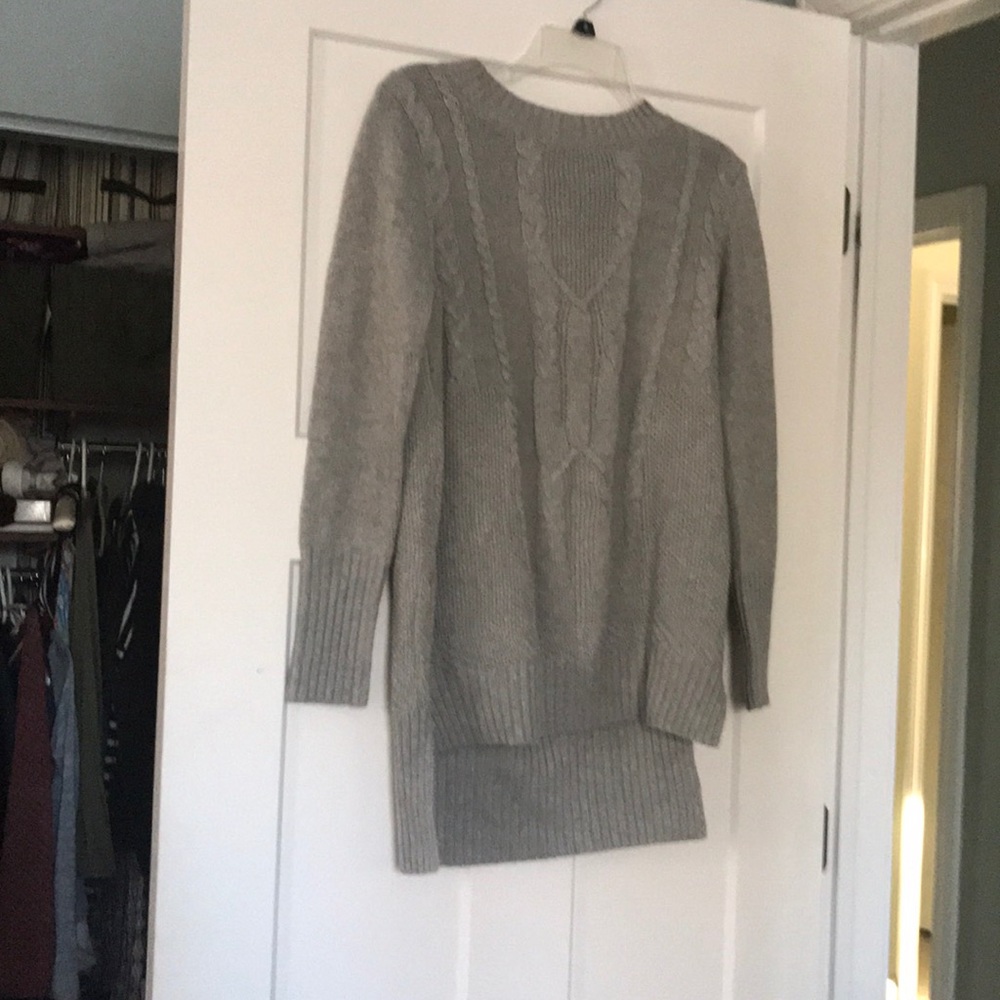 Gray tunic sweater